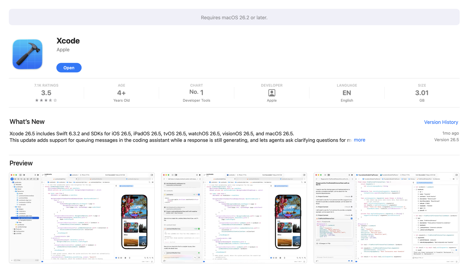 Xcode in the Mac App Store